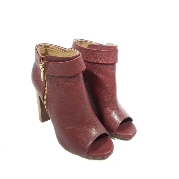Splendid Jojo Open Toe Booties in Dark Cranberry - Picture 2 of 7